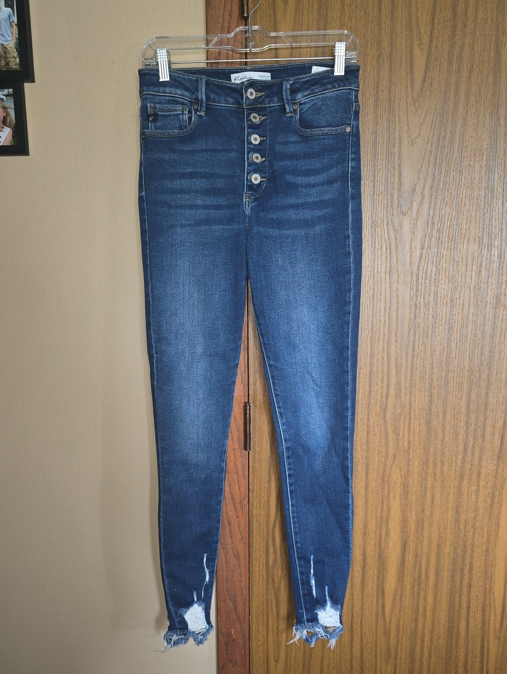 KanCan Dark Indigo Button-Fly Skinny Jeans